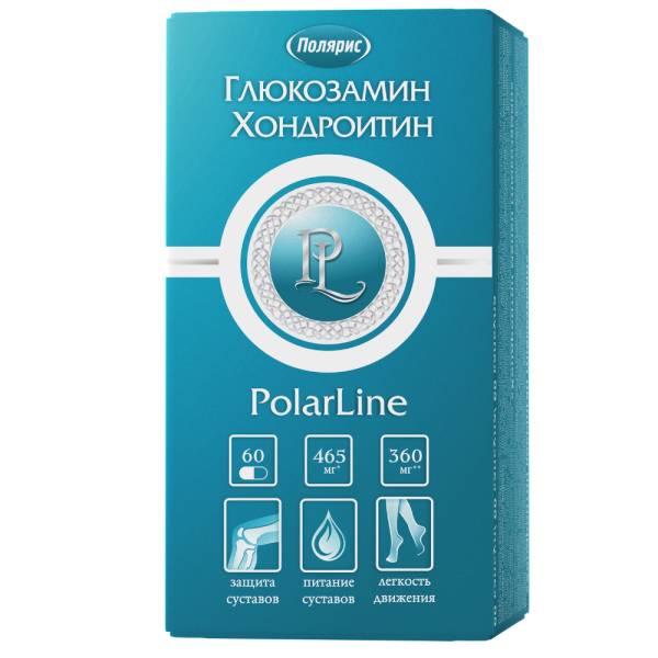 Глюкозамин с хондроитином БАД PolarLine 60 капсул фотография
