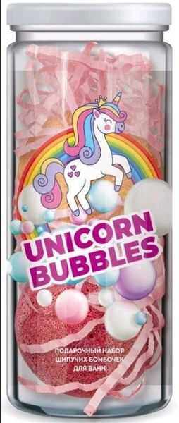 Набор подарочный шипучие бомбочки для ванн Unicorn Bubbles фотография