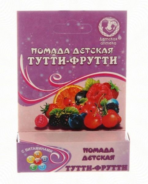 Изображение товара Помада гигиеническая Детская аптека Тутти Фрутти 4,1 г Помада гигиеническая Детская аптека Тутти Фрутти 4,1 г фотография