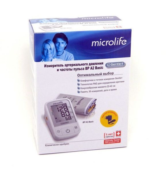 Изображение товара Тонометр автомат Microlife BP A2 Basic ML-BP A2 Тонометр автомат Microlife BP A2 Basic ML-BP A2 фотография